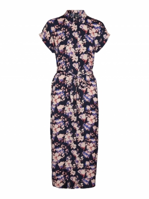 Ines calf shirtdress navy blazer