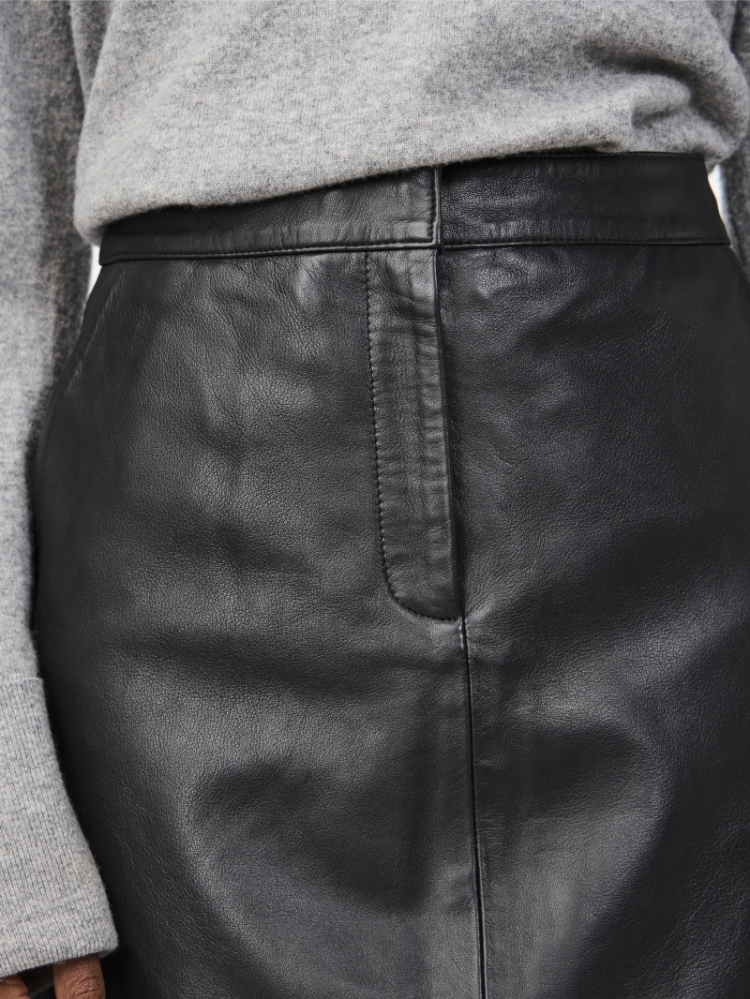 Lyma leather skirt Black