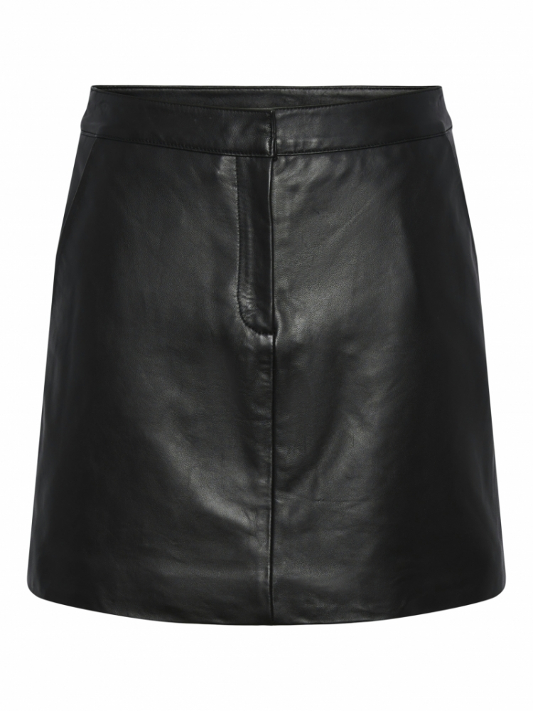 Lyma leather skirt Black