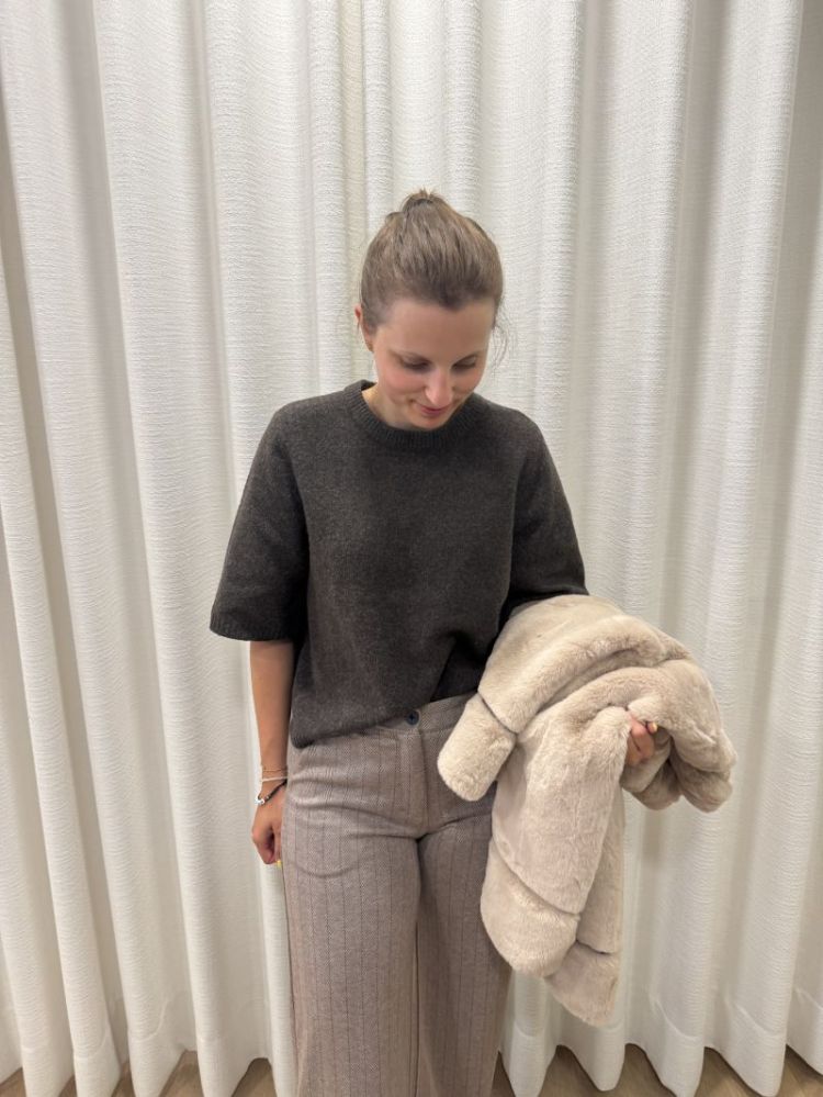 Boom O-neck Oversize Pullover Chocolate Torte