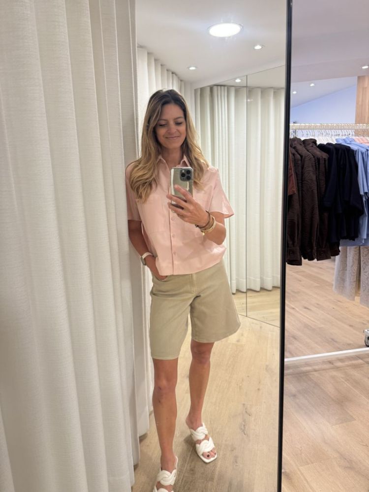 Lua Bermuda denim shorts incense