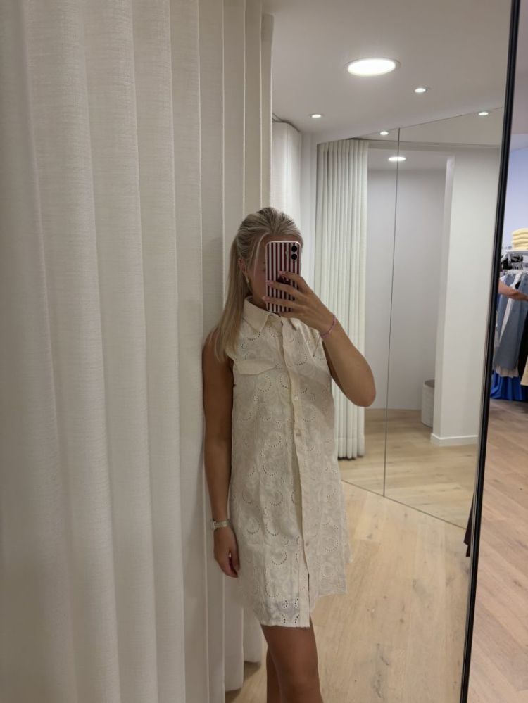 Ecru broderie dress ecru