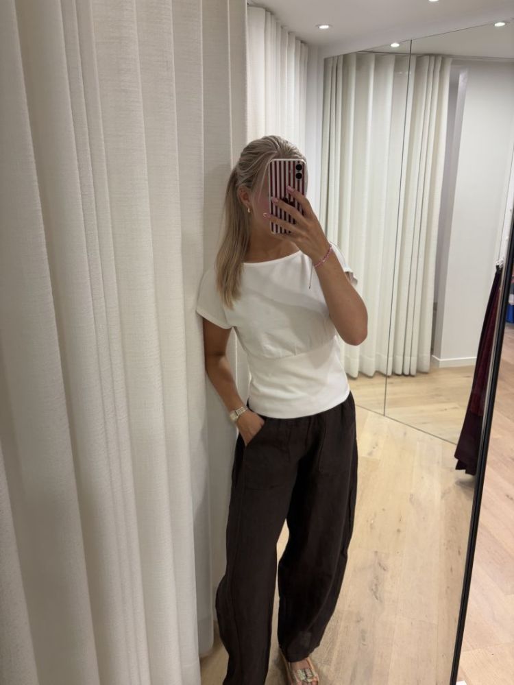Linnen trousers bruin