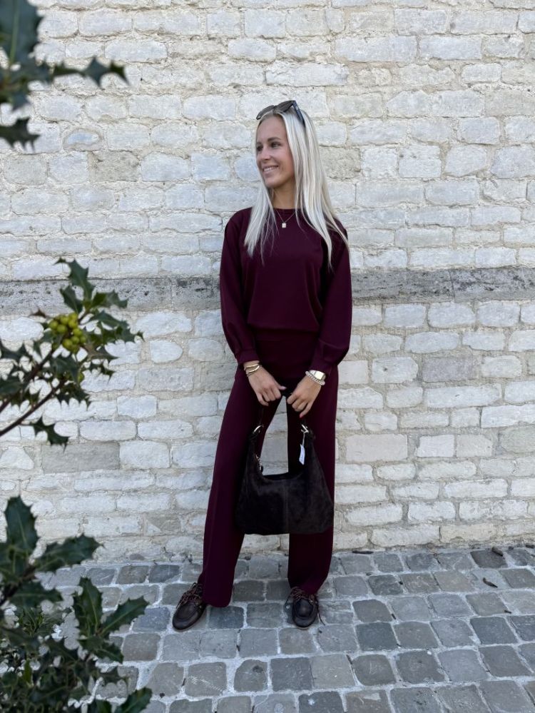 Broek Renée bordeau