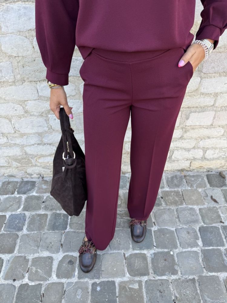 Broek Renée bordeau