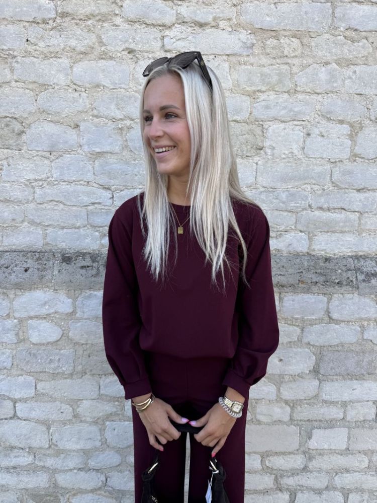 Broek Renée bordeau