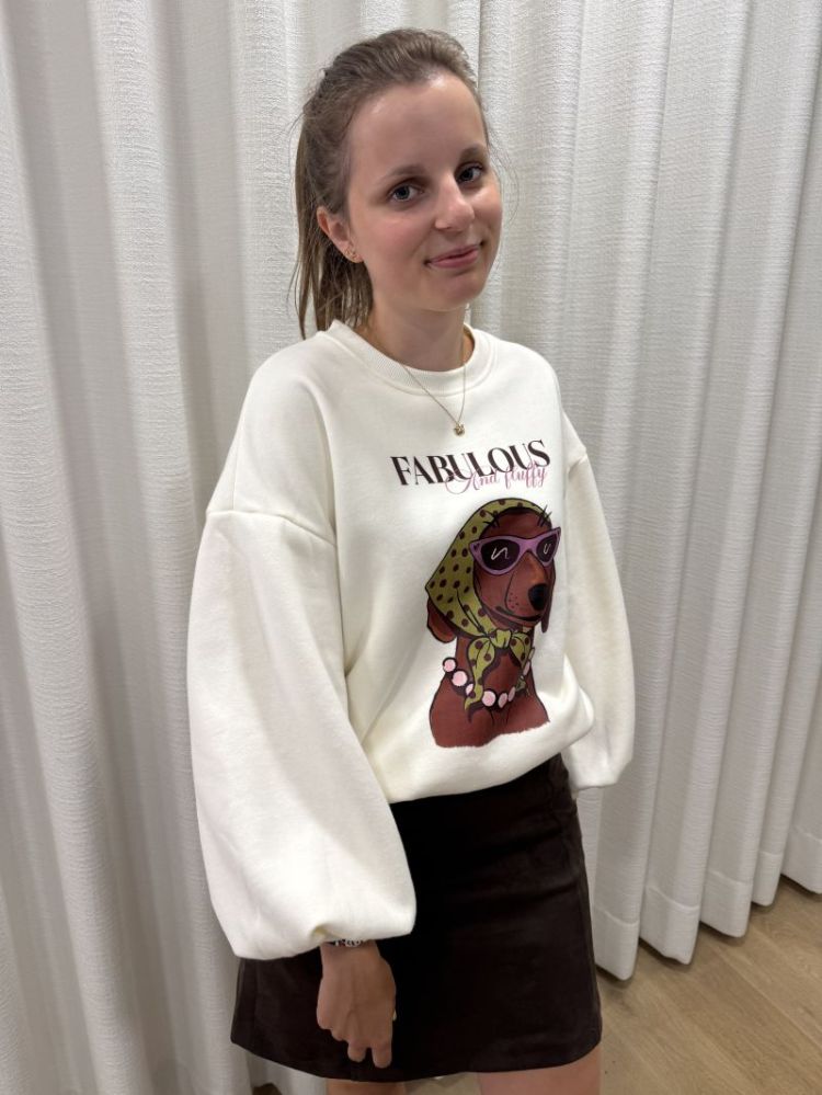 Sweater iconic and fluffy Ecru