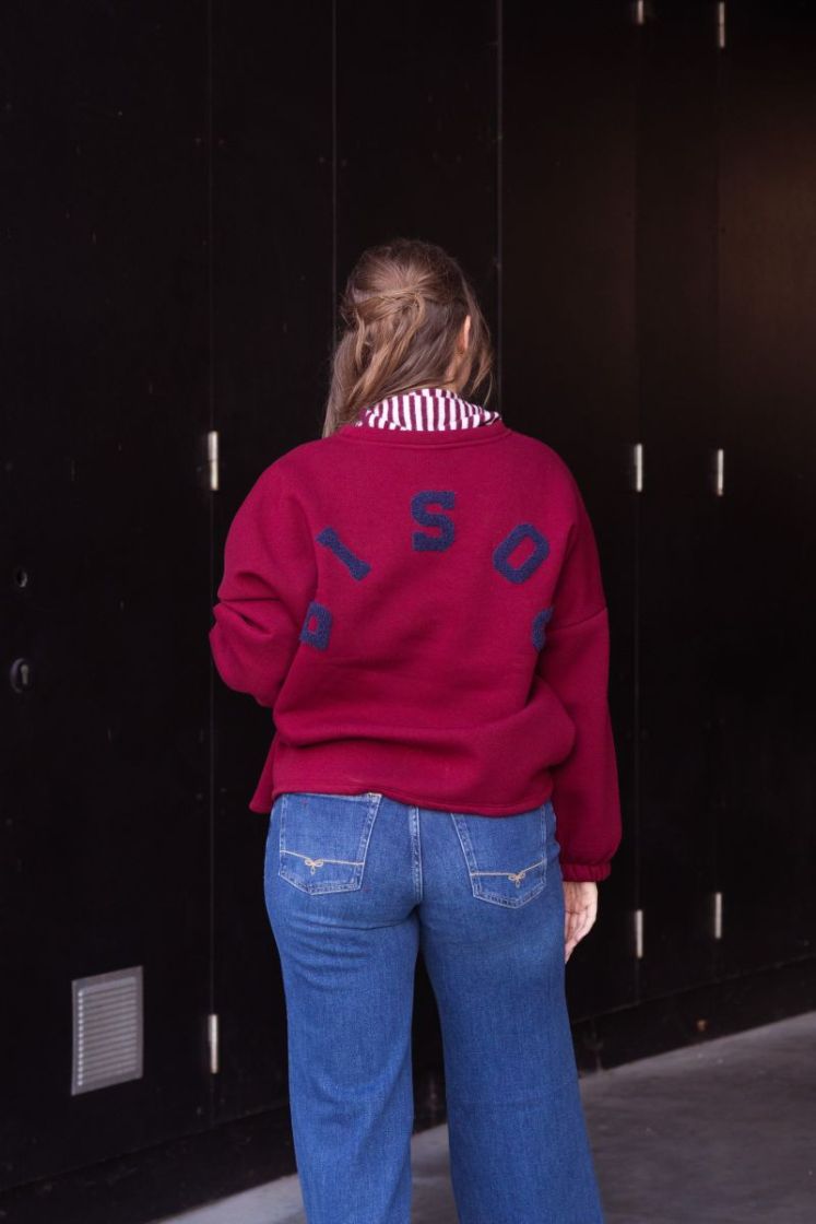 Sweat Bisous bordeaux